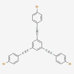 molecular formula C30H15Br3 B13096619 1,3,5-Tris((4-bromophenyl)ethynyl)benzene 