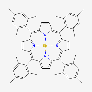 molecular formula C56H52N4Rh-2 B13096634 (Tetramesitylporphyrinato)rhodium(I) 