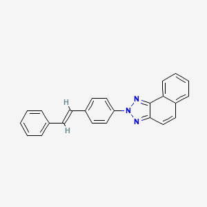 molecular formula C24H17N3 B13096663 2-(4-Styrylphenyl)-2H-naphtho[1,2-d][1,2,3]triazole CAS No. 10307-62-7