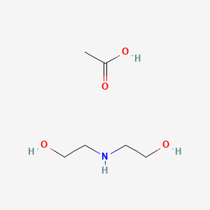 molecular formula C4H11NO2.C2H4O2<br>C6H15NO4 B13096688 Diethanolamine acetate CAS No. 23251-72-1