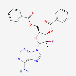 [(2R,3R,4R,5R)-5-(6-aminopurin-9-yl)-3-benzoyloxy-4-fluoro-4-methyloxolan-2-yl]methyl benzoate