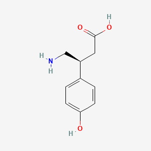 molecular formula C10H13NO3 B13096709 (S)-4-Amino-3-(4-hydroxyphenyl)butanoic acid 