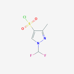 molecular formula C5H5ClF2N2O2S B1309672 1-二氟甲基-3-甲基-1H-吡唑-4-磺酰氯 CAS No. 957490-44-7