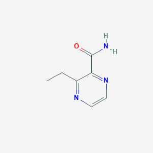 molecular formula C7H9N3O B13096744 3-Ethylpyrazine-2-carboxamide 