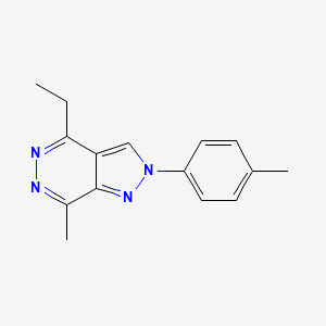 molecular formula C15H16N4 B13096781 4-Ethyl-7-methyl-2-(4-methylphenyl)-2H-pyrazolo[3,4-d]pyridazine CAS No. 825633-23-6