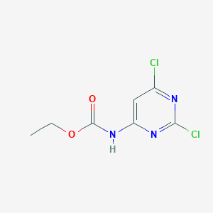 molecular formula C7H7Cl2N3O2 B13096811 Ethyl (2,6-dichloropyrimidin-4-yl)carbamate CAS No. 39513-63-8