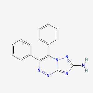 molecular formula C16H12N6 B13096813 3,4-Diphenyl[1,2,4]triazolo[5,1-c][1,2,4]triazin-7-amine CAS No. 61033-31-6