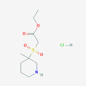 Ethyl 2-((3-methylpiperidin-3-yl)sulfonyl)acetate hydrochloride