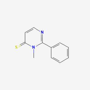 molecular formula C11H10N2S B13096849 3-Methyl-2-phenylpyrimidine-4(3H)-thione 