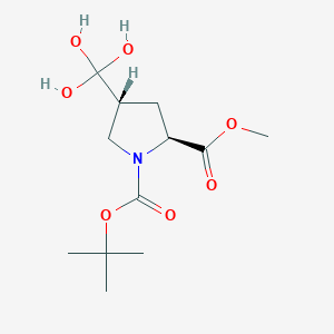 molecular formula C12H21NO7 B13096871 (4R)-1-Boc-4-methylthiol-L-prolinemethylester 