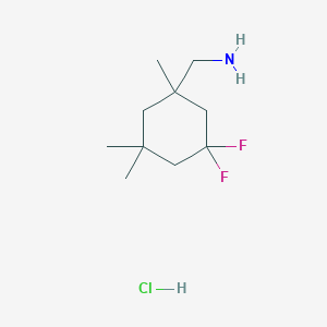 molecular formula C10H20ClF2N B13096885 (3,3-Difluoro-1,5,5-trimethylcyclohexyl)methanamine hydrochloride 