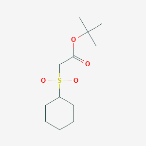 molecular formula C12H22O4S B13096910 Tert-butyl 2-(cyclohexylsulfonyl)acetate 