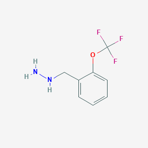 molecular formula C8H9F3N2O B13096942 2-Trifluoromethoxybenzylhydrazine 