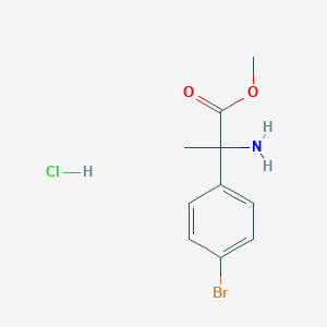 molecular formula C10H13BrClNO2 B13096946 Methyl 2-amino-2-(4-bromophenyl)propanoate hydrochloride 