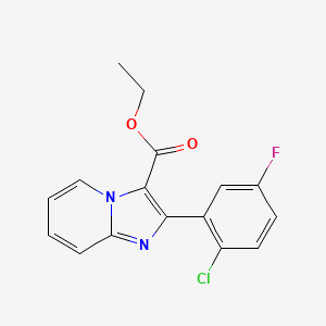 Ethyl 2-(2-chloro-5-fluorophenyl)imidazo[1,2-A]pyridine-3-carboxylate