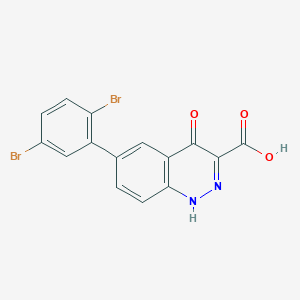 6-(2,5-Dibromophenyl)-4-oxo-1,4-dihydrocinnoline-3-carboxylic acid