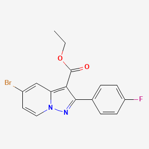 Ethyl 5-bromo-2-(4-fluorophenyl)pyrazolo[1,5-A]pyridine-3-carboxylate