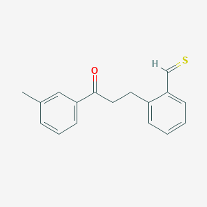 2-[3-(3-Methylphenyl)-3-oxopropyl]thiobenzaldehyde