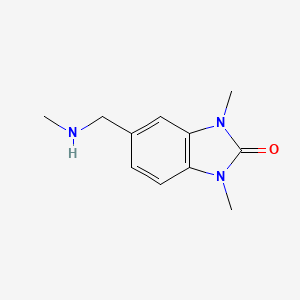molecular formula C11H15N3O B1309712 1,3-二甲基-5-甲基氨基甲基-1,3-二氢-苯并咪唑-2-酮 CAS No. 881450-62-0