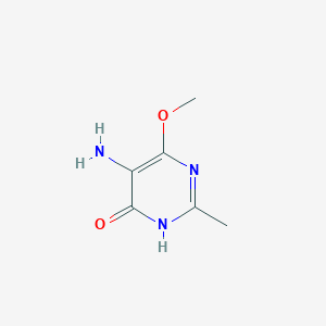 molecular formula C6H9N3O2 B13097121 5-Amino-6-methoxy-2-methylpyrimidin-4(3H)-one 