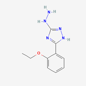 molecular formula C10H13N5O B13097131 5-(2-Ethoxyphenyl)-3-hydrazono-2,3-dihydro-1H-1,2,4-triazole 