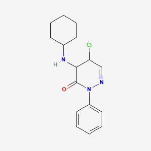 5-Chloro-4-(cyclohexylamino)-2-phenyl-4,5-dihydropyridazin-3(2H)-one