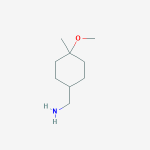 molecular formula C9H19NO B13097145 (4-Methoxy-4-methylcyclohexyl)methanamine 