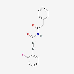 3-(2-Fluorophenyl)-N-(2-phenylacetyl)propiolamide