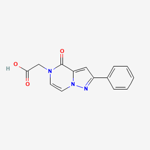 2-[4-oxo-2-phenylpyrazolo[1,5-a]pyrazin-5(4H)-yl]acetic acid