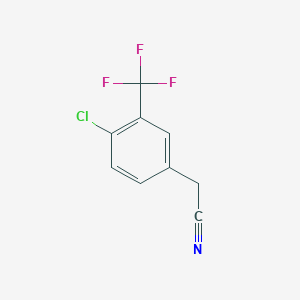 molecular formula C9H5ClF3N B1309722 2-(4-氯-3-(三氟甲基)苯基)乙腈 CAS No. 22902-82-5