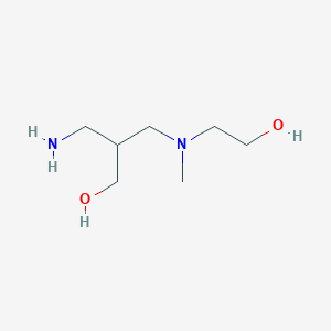 molecular formula C7H18N2O2 B13097231 3-Amino-2-(((2-hydroxyethyl)(methyl)amino)methyl)propan-1-ol 