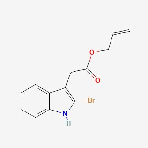 molecular formula C13H12BrNO2 B13097263 Allyl2-(2-bromo-1H-indol-3-yl)acetate 