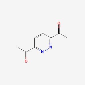 molecular formula C8H8N2O2 B13097265 1,1'-(Pyridazine-3,6-diyl)diethanone 