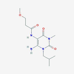 N-(6-Amino-1-isobutyl-3-methyl-2,4-dioxo-1,2,3,4-tetrahydropyrimidin-5-yl)-3-methoxypropanamide