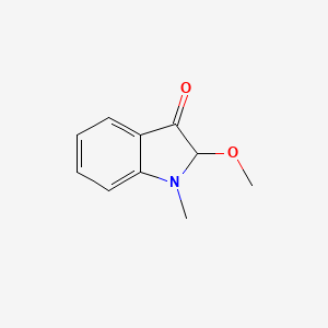 molecular formula C10H11NO2 B13097410 2-Methoxy-1-methylindolin-3-one 