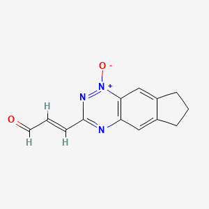 molecular formula C13H11N3O2 B13097448 (E)-3-(3-Oxoprop-1-en-1-yl)-7,8-dihydro-6H-indeno[5,6-e][1,2,4]triazine 1-oxide 