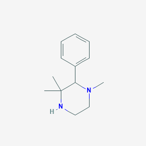 molecular formula C13H20N2 B13097543 1,3,3-Trimethyl-2-phenylpiperazine 