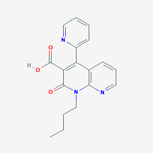 1-Butyl-2-oxo-4-(pyridin-2-yl)-1,2-dihydro-1,8-naphthyridine-3-carboxylic acid