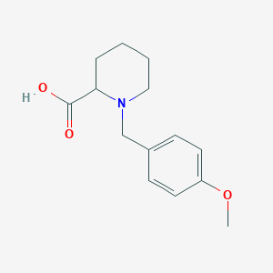 molecular formula C14H19NO3 B1309757 1-(4-甲氧基-苄基)-哌啶-2-羧酸 CAS No. 775271-42-6