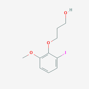 molecular formula C10H13IO3 B13097611 3-(2-Iodo-6-methoxyphenoxy)propan-1-OL 