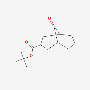 molecular formula C14H22O3 B13097656 tert-Butyl 9-oxobicyclo[3.3.1]nonane-3-carboxylate 