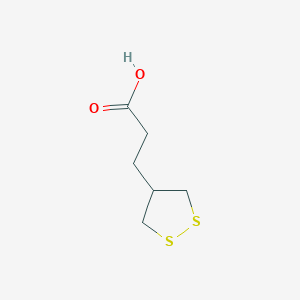 molecular formula C6H10O2S2 B13097684 3-(1,2-Dithiolan-4-yl)propanoicacid 