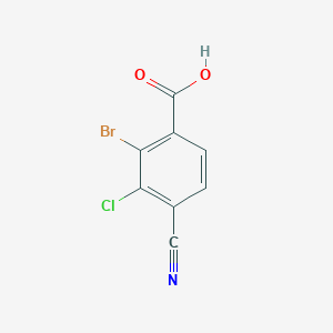 2-Bromo-3-chloro-4-cyanobenzoic acid