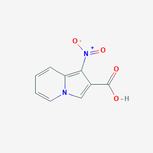 molecular formula C9H6N2O4 B13097690 1-Nitroindolizine-2-carboxylic acid 