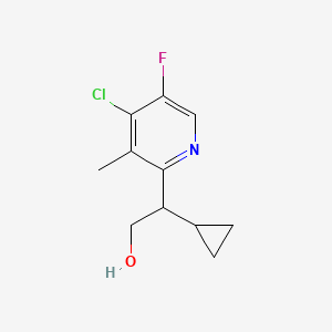 2-(4-Chloro-5-fluoro-3-methylpyridin-2-yl)-2-cyclopropylethan-1-ol