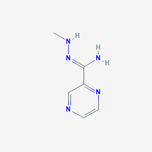 molecular formula C6H9N5 B13097736 n'-Methylpyrazine-2-carbohydrazonamide 