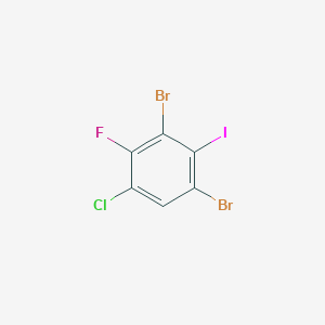 molecular formula C6HBr2ClFI B13097737 4-Chloro-2,6-dibromo-3-fluoroiodobenzene CAS No. 1160574-60-6