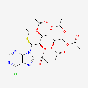 [(2R,3R,4S,5R,6S)-2,3,4,5-tetraacetyloxy-6-(6-chloropurin-9-yl)-6-ethylsulfanylhexyl] acetate