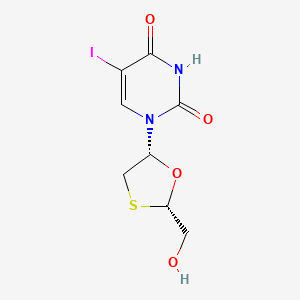 (+)-(2S,5R)-5-Iodo-1-(2-(hydroxymethyl)-1,3-oxathiolan-5-yl)uracil