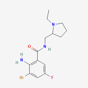 2-Amino-3-bromo-N-((1-ethylpyrrolidin-2-yl)methyl)-5-fluorobenzamide